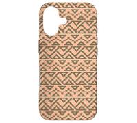 Beige Tan Brown Zigzag Tribal Art Folk African Pattern Coque pour iPhone 17