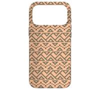 Beige Tan Brown Zigzag Tribal Art Folk African Pattern Coque pour iPhone 17 Pro Max