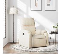 Beige Tissu Chaise de relaxation 1 PERSONNE - Magnifique Fauteuil inclinable beige tissu microfibre 75x89,5x103,5cm,1639