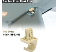 Beige Voiture Plastique Visière Crochet Clip Support Retenue 74348-33040