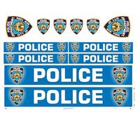 beihaasnatuerlich Lot de 11 autocollants police de pompiers - Accessoires pour Bobbycar - Vélo - Draisienne - Modélisme - Vélo - Bateau - Voiture - Playmobil - Plaque RC