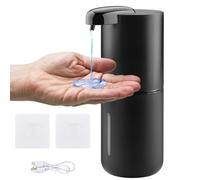 Beihre Distributeur de Savon Automatique, 380ml Liquide Distributeur Savon Mural Automatique USB Rechargeable IPX5 Étanche pour Cuisine, Salle de Bain Ecole, Hôtel