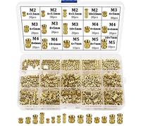 Beihuazi® Insert Fileté Filetage Femelle M2 M3 M4 M5 Douilles Filetées en Laiton pour impression 3d 330Pcs