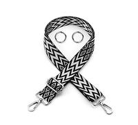 BEIIEB 1 bandoulière de poche avec 2 porte-clés ouverts en métal avec sangle en métal et bandoulière en diagonale, bandoulière de 3,8 cm de largeur d'épaule réglable 85 à 145 cm