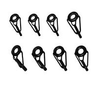 BEIIEB Kit de réparation de pointe de canne à pêche de 8 pièces, anneaux de guide en céramique en acier inoxydable