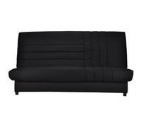 Comfort Bultex Banquette Clic-Clac 3 Places -Tissu Noir - Made In France - L 192 X P 95 Cm - Beija