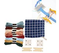 BEIJIALY 30 Pièces 1 Ensemble de Cartes de Tissage, Ensemble de Cartes de Tissage, Cartes de Métier à Tisser Portables Légères avec Navette de Fil à Broder pour Bricolage Artisanat écharpe