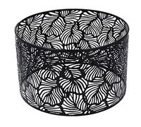 BEIJIALY Abat-Jour Abat-Jour, Abat-Jour Tambour en Métal, Couvercle D'abat-Jour Ajouré, Style Simple Moderne, Décoration de la Maison pour Ampoules E14 E27(Noir)