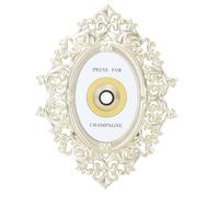 BEIJIALY Appuyez sur Le Bouton de Champagne, Appuyez sur la Cloche de Porte de Champagne, Bouton de Cloche de Porte Décoratif Thème de Champagne Style Européen Décor Vintage Plaque Ornementale