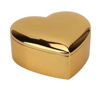 BEIJIALY Boîte à Bijoux en Forme de Cœur, Organisateur de Bijoux en Forme de Cœur Antique en Métal Doré, Boîte de Rangement pour Boucle d'oreille, Petit Bibelot pour Filles