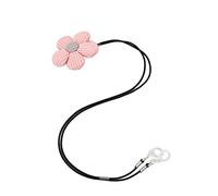 BEIJIALY Clip pour Appareils Auditifs, Cordon pour Appareils Auditifs en Nylon Binaural Petites Fleurs Roses Support pour Appareil Auditif Centre Rond Gris avec Clip pour Enfants âgés