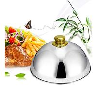 BEIJIALY Cloche en Acier Inoxydable Couvercle Alimentaire, Assiette Dôme Couvre Dôme Assiette de Service Plat Dîner pour Cuisine Maison Restaurant Café(Couleur assortie)