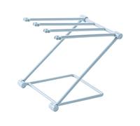 BEIJIALY Égouttoir à Vaisselle de Comptoir, Support à Lavette Pliant, Porte-Gant de Toilette, Support à 4 Bras pour Serviettes à Main, Support de Rangement pour Chiffons à Vaisselle(Bleu Clair)