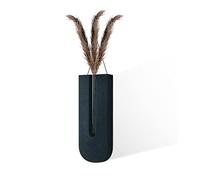 BEIJIALY Jardinière Murale Intérieure, Station de Propagation, Vase Suspendu en Bois pour Fleurs Séchées, Vase Mural de Fleurs de Bohême, Jardinière Suspendue en Bois, Vase de Poche en(Noir)