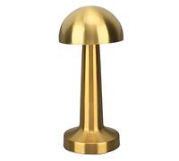 BEIJIALY Lampe de Table sans Fil Dorée, Lampe de Table LED Portable, 3 Températures de Couleur, Commande Tactile, Lampe de Bureau, Lampe de Chevet sans Fil Rechargeable, Lampe Champignon pour Chambre