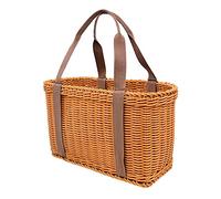 BEIJIALY Panier à Provisions en Rotin, Panier de Marché, Panier en Paille Tissée Panier en Rotin Tissé avec Poignées, Panier Fourre-Tout en Rotin, Panier de Pique-Nique Tissé en Saule Panier(S)