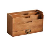 BEIJIALY Support de Rangement pour Organiseur de Bureau, Organiseur de Bureau en Bois avec Tiroir, Organisateur de Documents de Bureau, Trieur de Support de Courrier pour Stocker des Timbres, des Note
