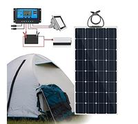 BEIJIAYI Kit Panneaux Solaires 300 W pour Centrale électrique Portable, Module Monocristallin à Haute Efficacité pour Camping-Cars Et Tentes avec Contrôleur Charge 40 A,1x300W
