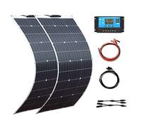 BEIJIAYI Panneau Solaire Flexible 2 * 500w, Panneaux Solaires Photovoltaïques Monocristallins Chargeur Solaire Photovoltaïque 1000w avec Contrôleur Charge 40a Convient Aux Tentes Camping