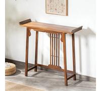 BeiJingYZ Console Meuble Entree Étroite en Noyer, Meuble Entree Couloir Style Néo-Chinois avec Extrémités Relevées, Table Console pour Un Couloir, Derrière Un Canapé(83x32x92 cm/33x13x36 in)