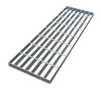 BeiJingYZ Grille Caniveau de Drainage en Acier Galvanisé, Grille Evacuation Eau Exterieur pour Trottoir, Cour, Peut Être Utilisée comme Marches D'escalier(30x100x3cm/11.8x39.4x1.2in)