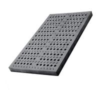 BeiJingYZ Grille Caniveau en Plastique, Grille Caniveau Exterieur en Plastique, Siphon de Sol Carrée Noire pour Cuisine et Allée(40x50x3cm/15.7x19.7x1.2in)