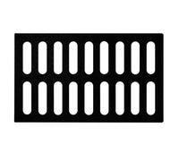 BeiJingYZ Grille Evacuation Eau Exterieur en Fonte, Grille Caniveau Exterieur en Métal, Siphon de Sol Noir pour Allée et Garage Souterrain(30 * 50 * 3cm/11.8x19.7x1.2in)