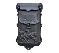 BeiJingYZ Petites Boite a Lettre Exterieur en Métal, Boite aux Lettres Murale Décorative en Fonte avec Gaufrage pour Villas de Jardin, 16x7x28 cm