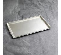 BeiJingYZ Plaque de Cuisson Four, Plateau en Métal en Acier Inoxydable pour le Stockage des Produits Frais, des Aliments Cuits, des Bijoux, des Clés, Décoration Intérieure(Silver,40x28cm/16x11in)