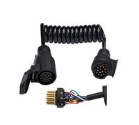 BEIJISTAR 1.6M Rallonge Remorque 13 Broches, 12V Rallonge Remorque avec Prise Mâle et Femelle 13 Broches, Rallonge Spirale Câble Remorque, pour Camion Caravane RV Véhicules Agricoles