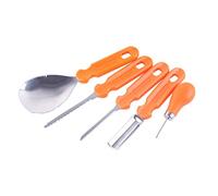 Beikalone Lot de 5 outils de sculpture de citrouille d'Halloween réutilisables en acier inoxydable robuste pour adultes et enfants
