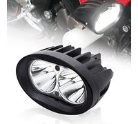 BeiLan Moto Feux Additionnels LED,20W Ronde LED Phares Avant Moto Anti Brouillard 12V 24V Projecteur Spot LED Moto 1800LM Phares supplémentaires pour moto Truck Off Road Lights 4X4 ATV Quad Scooter
