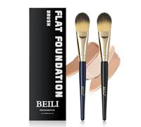 BEILI Pinceau Fond de Teint Fluide et Masque - Pinceaux Maquillages Professionnel pour Visage et Anti-Cerne - 2 Pièces