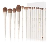 BEILI Pinceaux de Maquillage15 PCS Pinceau Maquillage Professionnelle, Set de Pinceaux de Maquillage Végétaliens Fond en poudre Fard à paupières Mélange Correcteur Pinceaux Pour Eyeliner