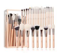 BEILI Pinceaux Maquillages, 28 Pinceaux de Maquillage Professionnels, De Gamme pour fond De Teint Mélange Poudre pour Le Visage Blush Concealers Ombres à Paupières rose
