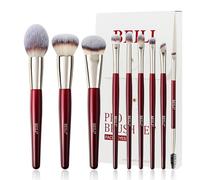 BEILI Pinceaux Maquillages 9PCS Set Pinceaux Maquillage Brosse Maquillage Pinceau Végétaliens Fond de Teint Poudre Contour Fard Paupières Surbrillance Blush Correcteu Sourcil Liner