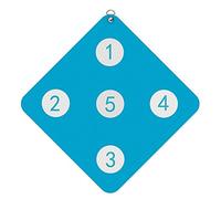 BeiLiHe Cible D'escrime avec Cinq Bullseye - Cible D'épée Auxiliaire Auto-entraînement - Équipement D'escrime Domestique pour Escrimeur Enfant et Adulte (Color : Lake Blue)