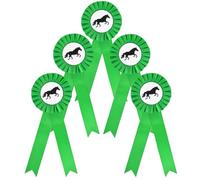 BEIMEIII Lot de 5 nœuds de tournoi pour chevaux - Insigne de tournoi - Pour chevaux - Pour les événements d'équitation - Vert