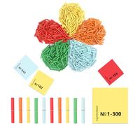 BEIMEIII Lot de 500 tomboles sans but - De 1 à 500 pièces - Tombola en vrac - Sans rouleaux - Multicolore - Numérotées pour les fêtes de club, les fêtes et les loisirs