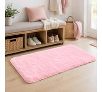 BEIMO Tapis Chambre Fille Rose Shaggy Lavable 80x150cm | Doux Et Moelleux, Gris Colombe Moderne Élégant, Dessous Antidérapant, Parfait Pour Salon Et Chambre Garçon/Fille