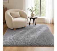BEIMO Tapis de Salon Shaggy Tapis Chambre Moderne à Poils Longs et Moelleux, Grand Doux Tapis de Sol Pelucheux Dessous Antidérapant, Gris Colombe, 120x170cm