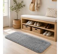BEIMO Tapis de Salon Shaggy Tapis Chambre Moderne à Poils Longs et Moelleux, Grand Doux Tapis de Sol Pelucheux Dessous Antidérapant, Gris Colombe, 80x150cm