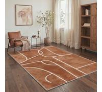 BEIMO Tapis Salon 120x170cm Moderne Antidérapant pour Salon ou Chambre Ochre Echo