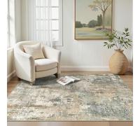 BEIMO Tapis Salon Résumé 200x290cm Lavable en Machine Rug | AntidéRapant Poil Ras, pour Chambre Salle a Manger Descente de Lit Bureau, Cuisine, Vert Gris et Crème