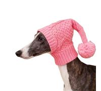 Beimus 1 bonnet pour chien, extensible en tricot avec pompon, couvre les oreilles et le cou pour animaux de compagnie