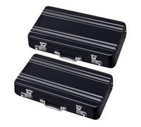 Beimus 2 Pièces Porte-cartes De Visite En Métal 3.86x2.52 Pouces Supports Aluminium Léger Pour Cadeaux D'entreprise Et Aluminium Professionnel Essentiel Essentiel