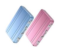 Beimus 2 Pièces Porte-cartes De Visite En Métal 3.86x2.52 Pouces Supports Aluminium Léger Pour Cadeaux D'entreprise Et Aluminium Professionnel Essentiel Essentiel