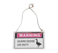 Beimus 3. Panneau de sécurité fantaisiste en bois de pin avec design artistique pour entrée et patio - Résistant au soleil