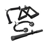 Beimus Accessoires d'exercice multi-usages pour la maison et la salle de sport avec poignée en forme de V anneaux en D corde et câble droit robuste d'entraînement