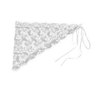 Beimus Balletcore Foulard blanc brodé Hijab Balletcore Turban Artistique pour filles et passionnées de mode Dentelle Accessoire de mode